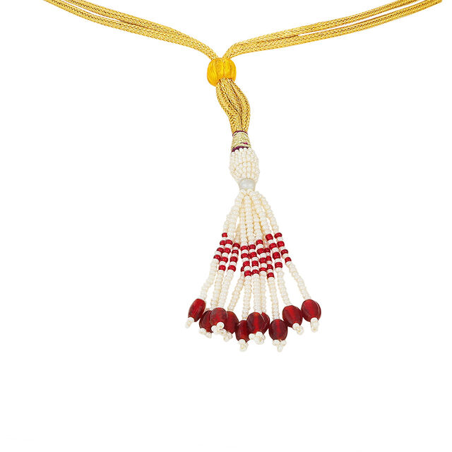 Floral Necklace with Turquoise Accent