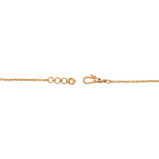 Polki Posy Gold Pendant with Chain,,hi-res