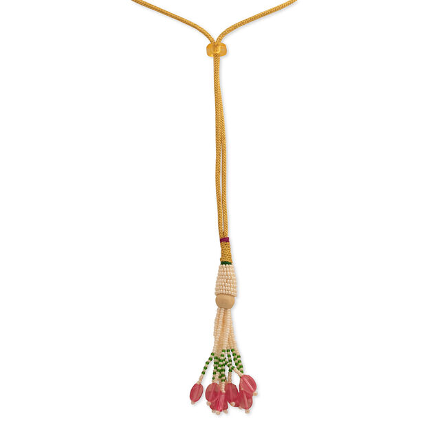 Ethereal Emerald Echoes Gold Necklace,,hi-res