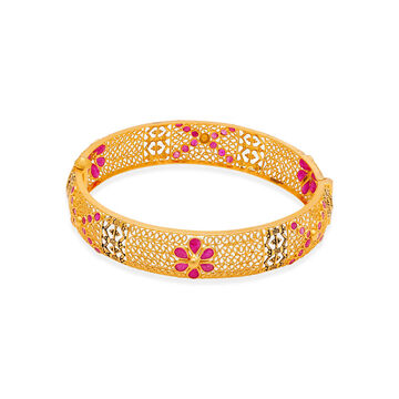 Dazzling Floral Filigree Bangle