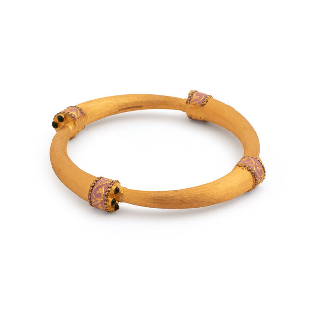 Intricate Floral Enamel Bangle,,hi-res 