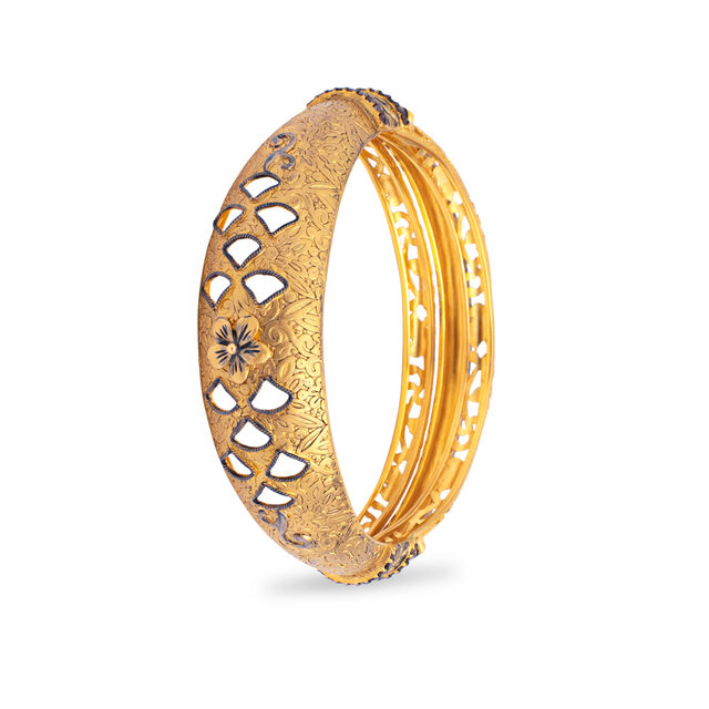 Filigree Floral Gold Kada,,hi-res 2