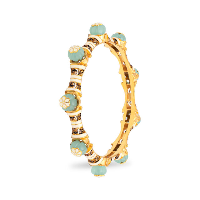 Tranquil Bloom Gold Bangle,,hi-res 2