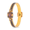 Leafy Lunette Kundan Bangle,,hi-res 2