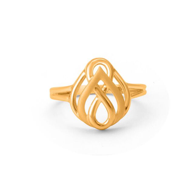 Elegant Flame-Inspired Gold Ring