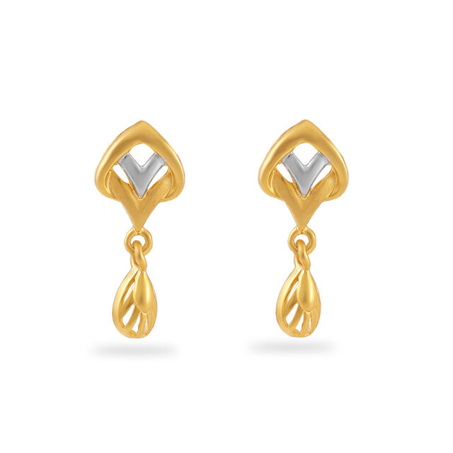 Elegant Diamond Droplets Earrings 