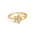 Forked Floral Diamond Ring 2