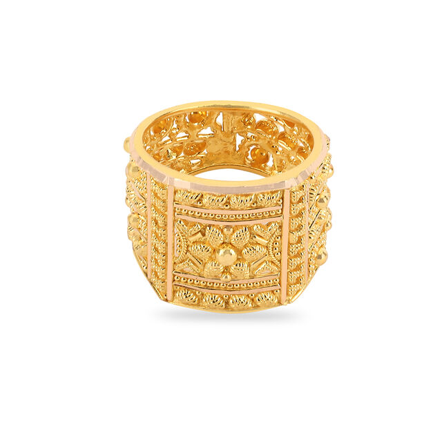 Tanishq 22KT Gold Finger Ring for Women