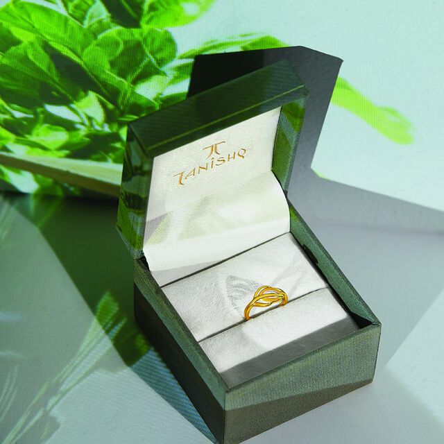 Infinity Twist Gold Ring,,hi-res