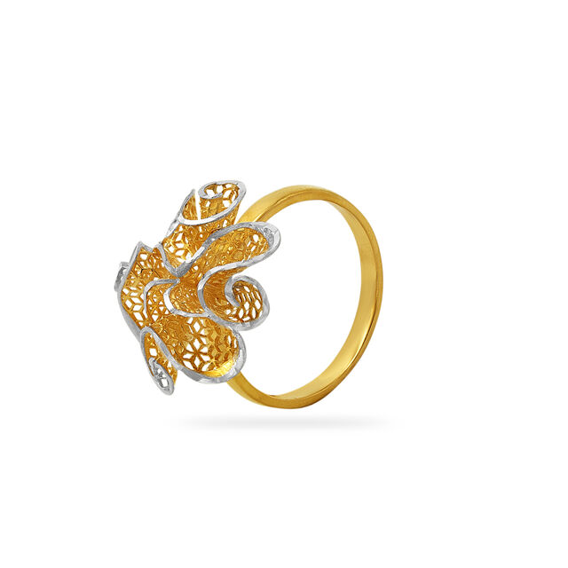 Tanishq 22 KT Gold Finger Ring for Women