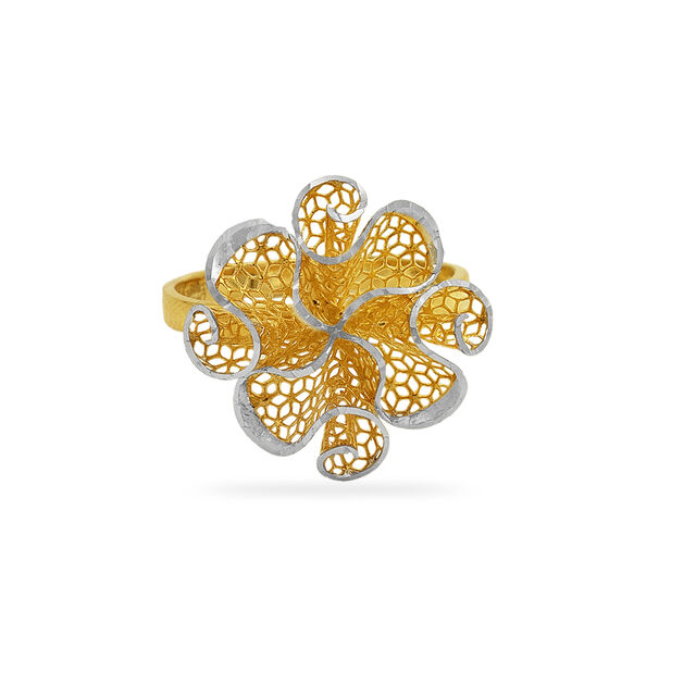 Tanishq 22 KT Gold Finger Ring for Women