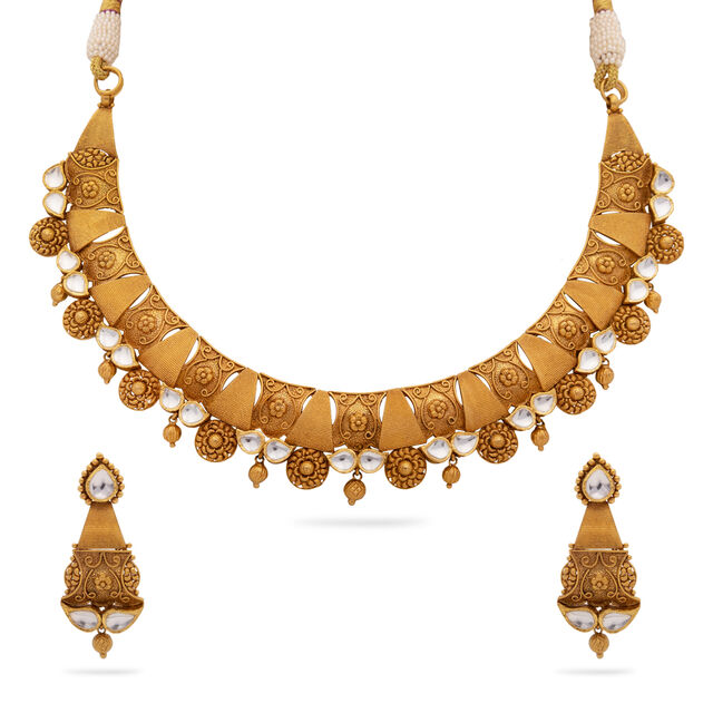 Buy Floral Filigree Choker Set at Best Price Tanishq US