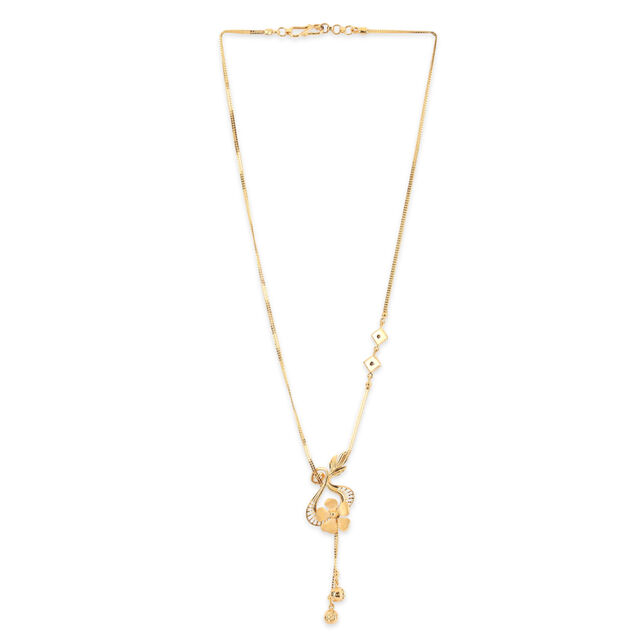 Tanishq 22 Karat Gold Pendant with Chain for Women 2