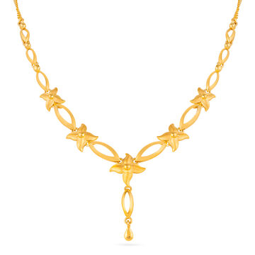 Gold Floral Necklace Set