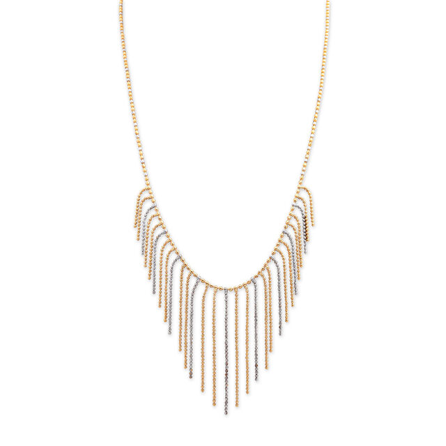 Gold Fringe Necklace,,hi-res 