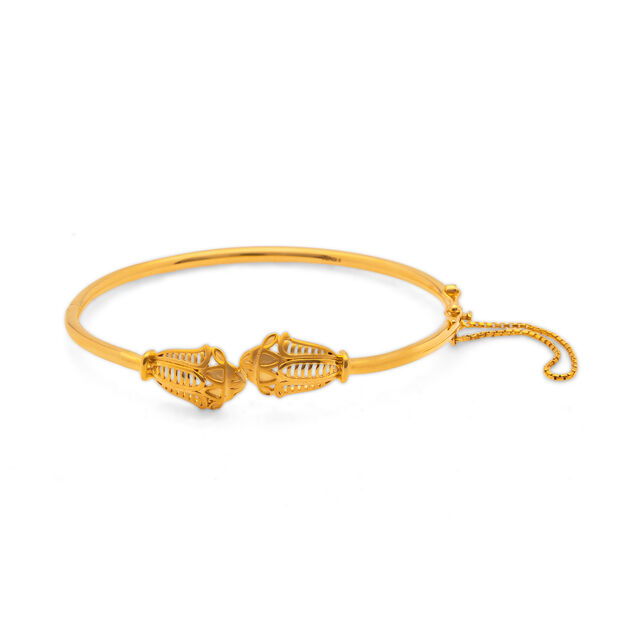 Vintage Filigree Floral Bangle,,hi-res 