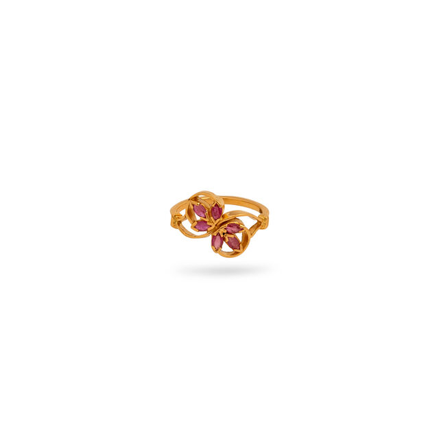 Crimson Petal Elegance Ring,,hi-res 