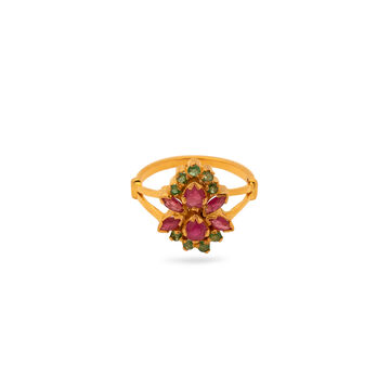 Verdant Floral Embrace Ring