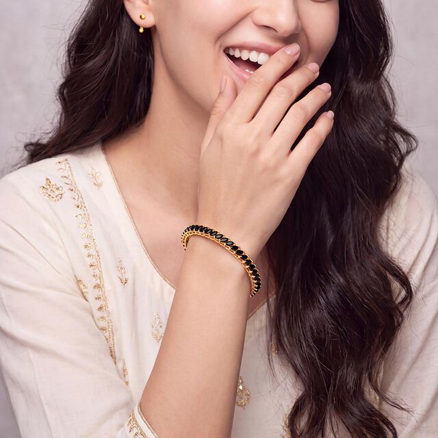 Onyx Teardrop Splendor Bangle,,hi-res 2