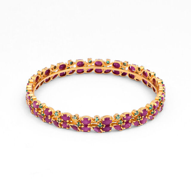 Intricate Ruby and Gold Bangle,,hi-res 