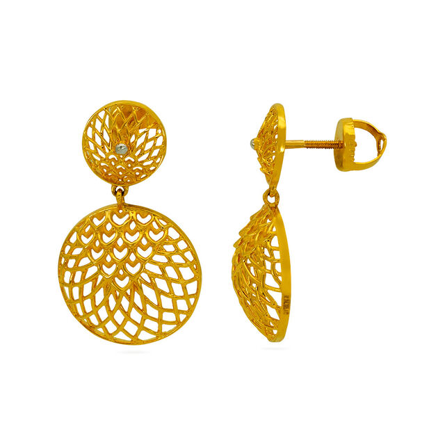 Tanishq 22KT Gold Earrings for Women 