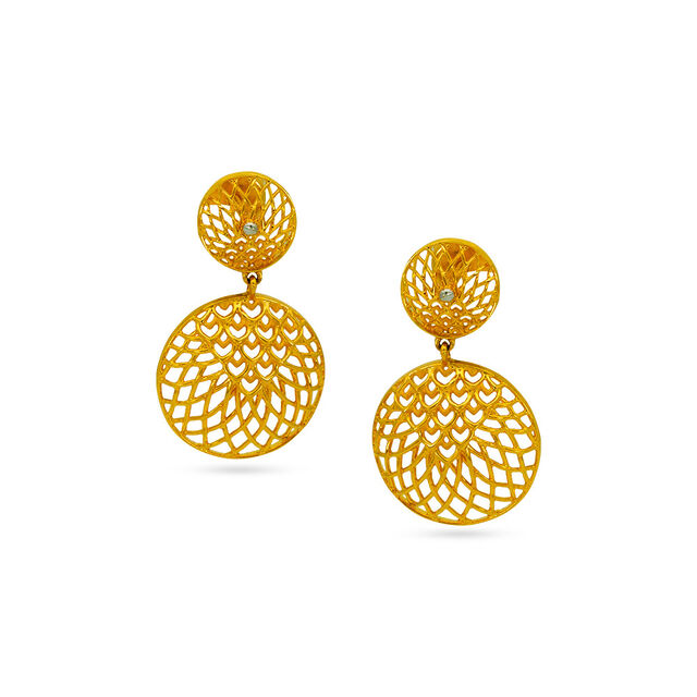 Tanishq 22KT Gold Earrings for Women 2