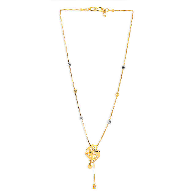 Tanishq 22 Karat Gold Pendant with Chain for Women 2