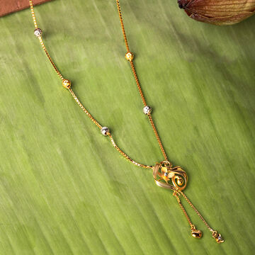 Tanishq 22 Karat Gold Pendant with Chain for Women