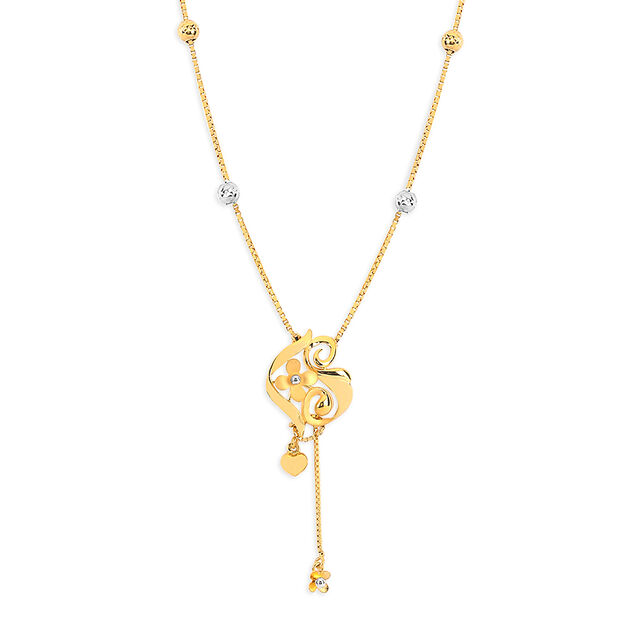 Tanishq 22 Karat Gold Pendant with Chain for Women 3