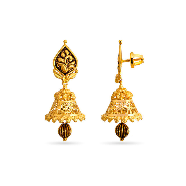 Tanishq 22 KT Gold Earrings for Women