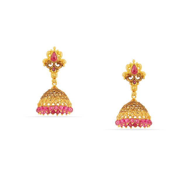 Tanishq 22KT Gold Earrings for Women 