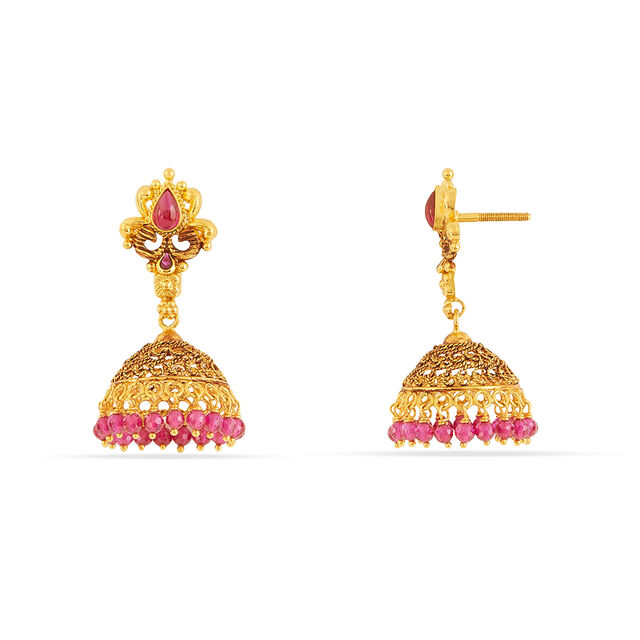 Tanishq 22KT Gold Earrings for Women 2