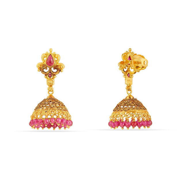 Tanishq 22KT Gold Earrings for Women 3