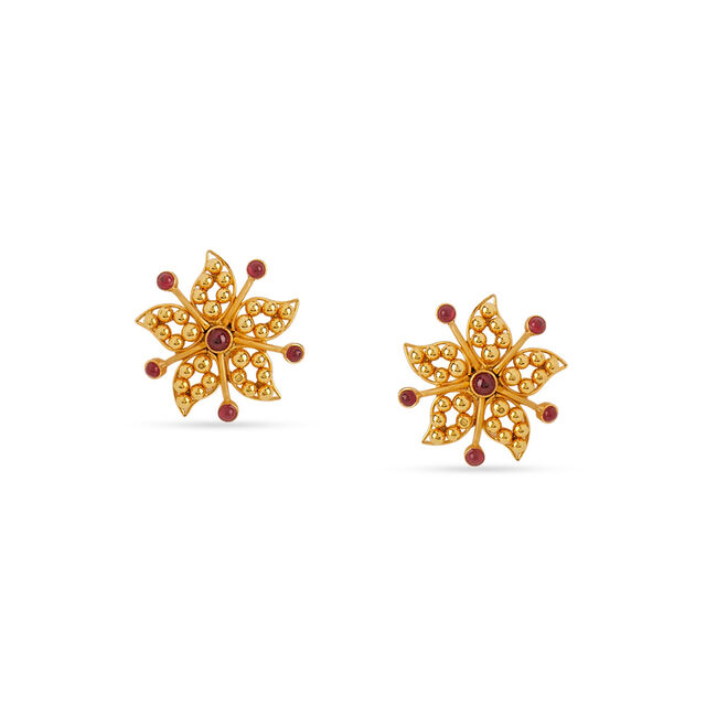 Tanishq 22KT Gold Earrings for Women 
