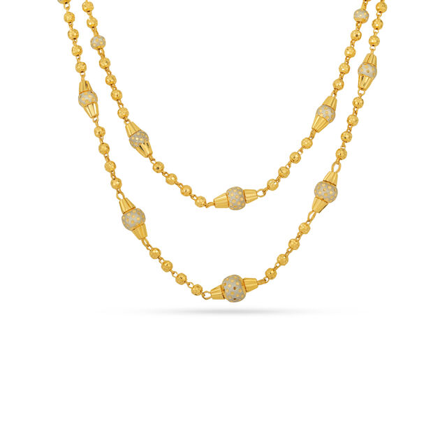 Sleek Gold Interlaced Chains Necklace 2