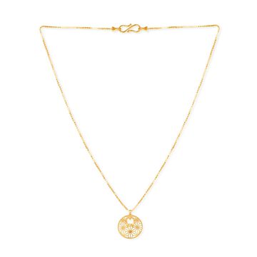 Tanishq 22KT Gold Chain with Pendant for Women