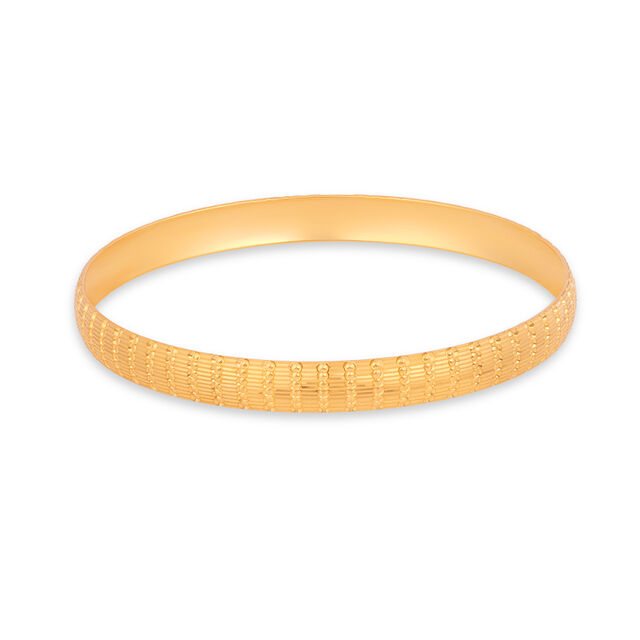 Textured Elegance Gold Bangle 