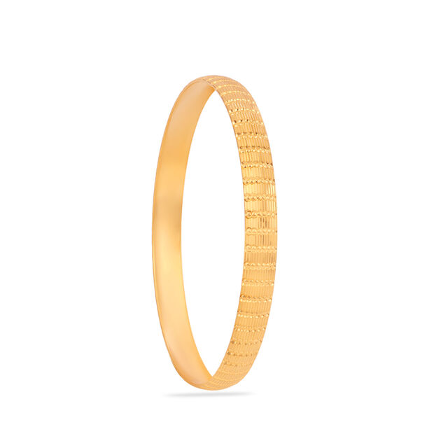 Textured Elegance Gold Bangle 2