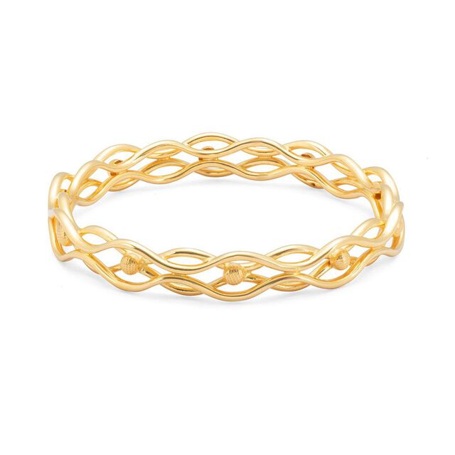 Entwined Gold Bangle 