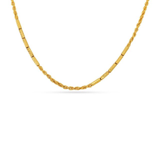 Sleek Twisted Rose Gold Chain