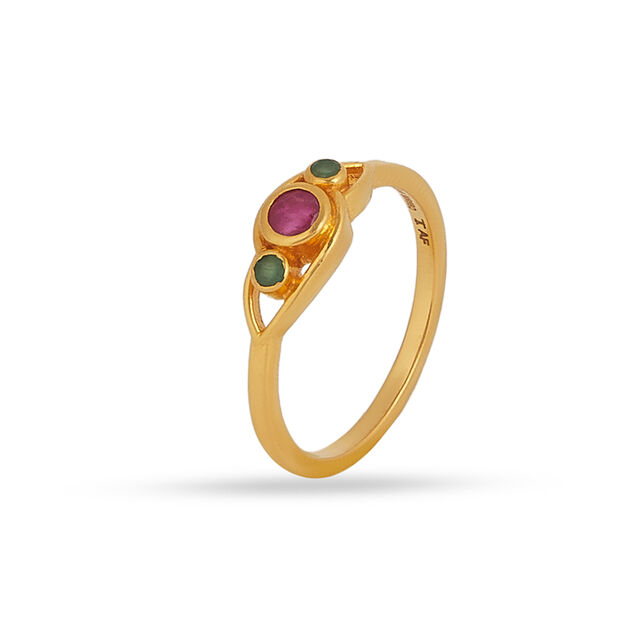 Tanishq 22KT Gold Finger Ring for Women 2