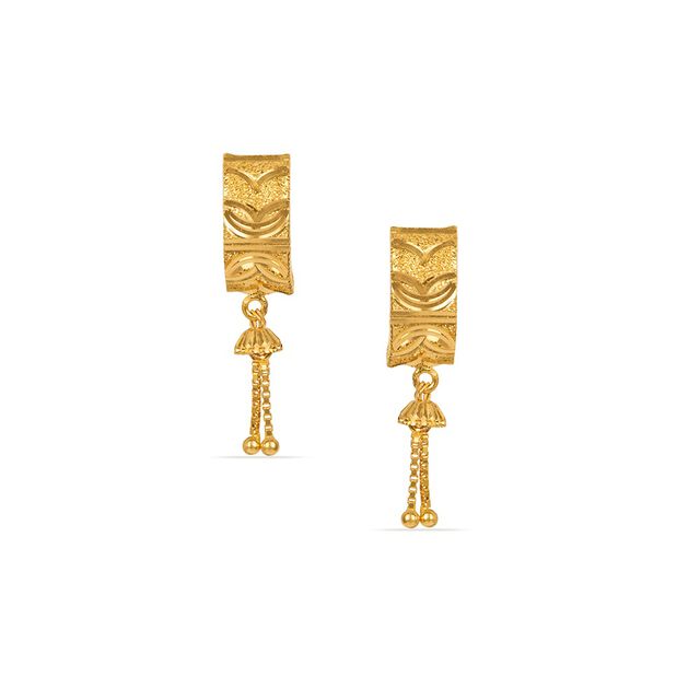Tanishq 22KT Gold Hoop Earring for Women 