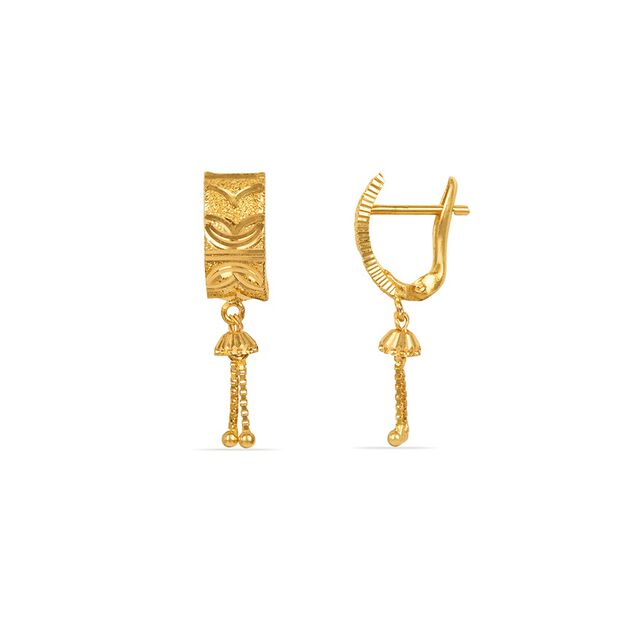 Tanishq 22KT Gold Hoop Earring for Women 2