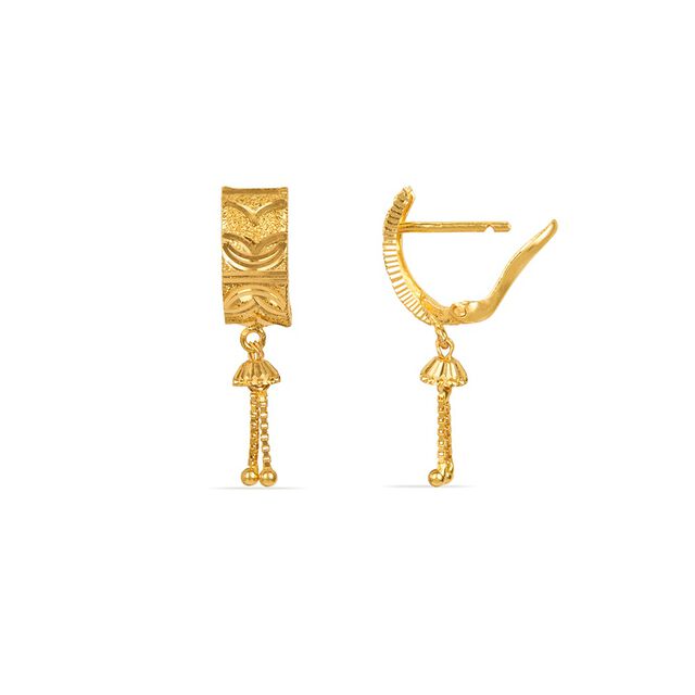 Tanishq 22KT Gold Hoop Earring for Women 4