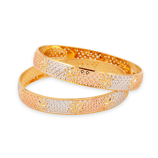 Floral Lace Gold Bangle 2