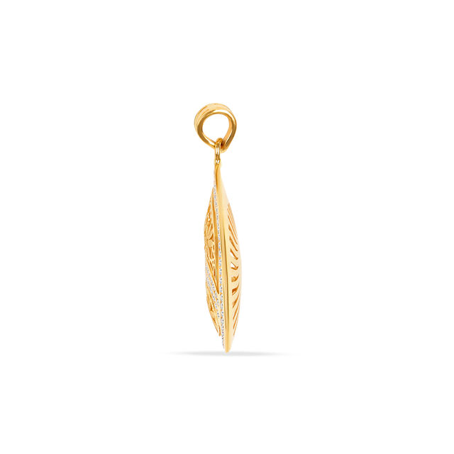 Tanishq 22KT CZ Pendant With Earring for Women 4