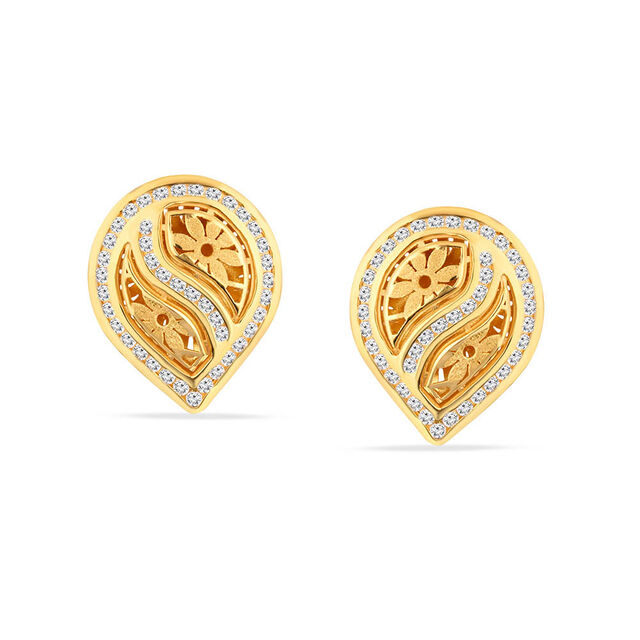 Tanishq 22KT CZ Pendant With Earring for Women 5