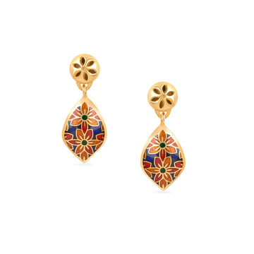 Tanishq 22 Karat Gold Pendant and Earrings Set for Women