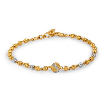 Beaded Dual Tone Bracelet