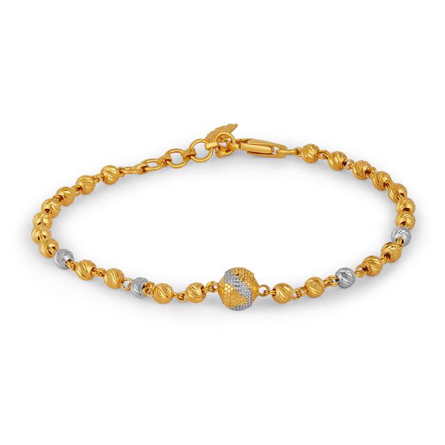 Beaded Dual Tone Bracelet 